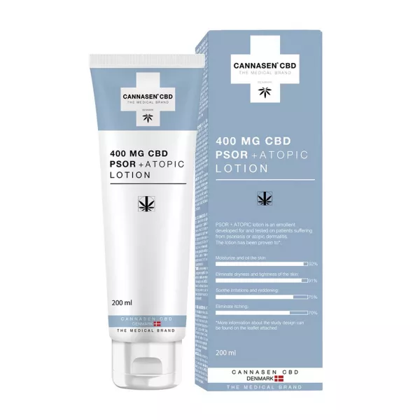 Lotiune PSOR + ATOPIC CBD 400 mg, 200 ml, Cannasen
