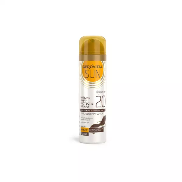 Lotiune spray protectie solara SPF 20 Sun, 150 ml, Gerovital