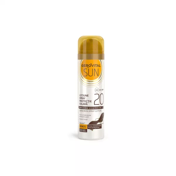 Lotiune spray protectie solara SPF 20 Sun, 150 ml, Gerovital