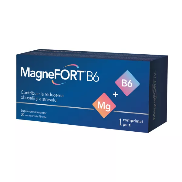 Magnefort B6, 30 comprimate, Biofarm