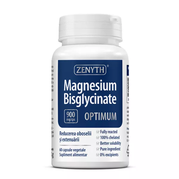 Magnesium Bisglycinate Optimum, 900 mg, 60 capsule, Zenyth