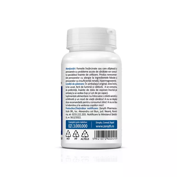 Magnesium Pidolate, 60 capsule, Zenyth