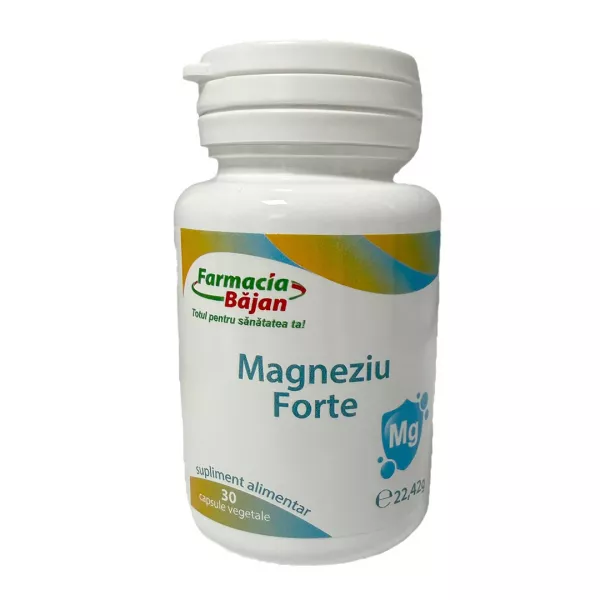Magneziu Forte, 30 capsule vegetale, Farmacia Bajan