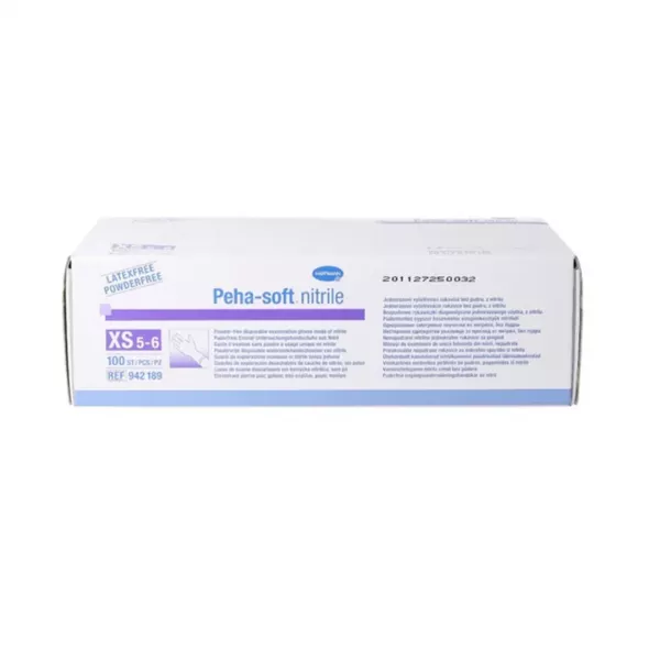 Manusi de examinare albastre din nitril marimea XS Peha Soft, 100 bucati, Hartmann