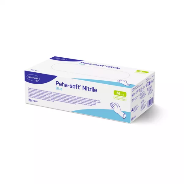 Manusi din nitril nepudrate Peha-Soft, marimea M, 100 bucati, Hartmann