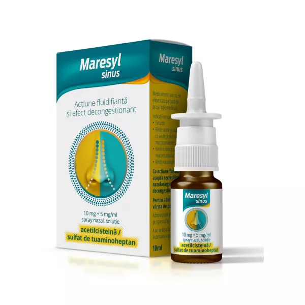 Maresyl Sinus, 10 mg + 5 mg/ml spray nazal, solutie, 10 ml, Dr. Reddys