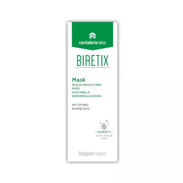 Masca pentru reglarea sebumului Biretix, 25 ml, Cantabria Labs