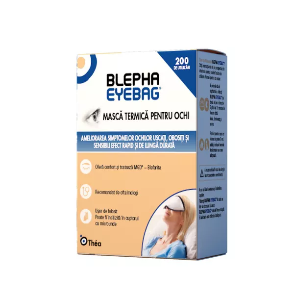 Masca termica reutilizabila pentru ochi Blepha EyeBag, 1 bucata, Laboratoires Th&eacute;a