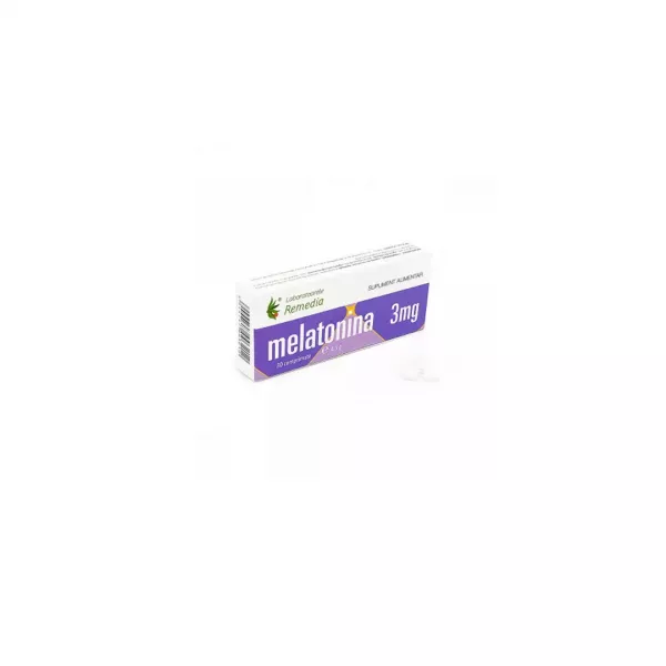 Melatonina 3 mg, 30 comprimate, Remedia