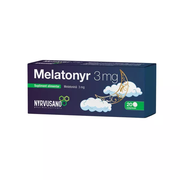 Melatonyr 3 mg, 20 comprimate, Nyrvusano
