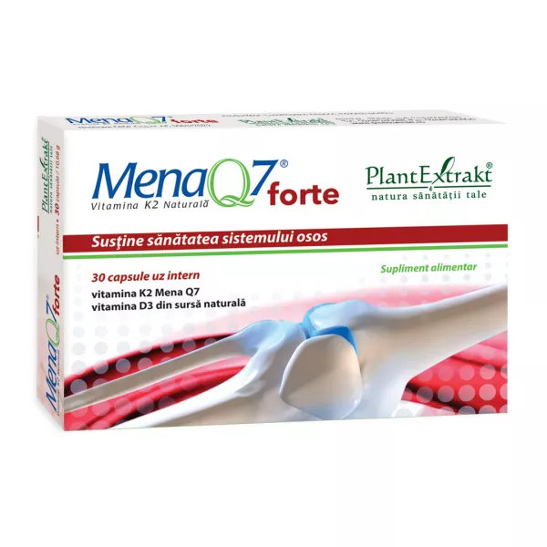 MenaQ7 forte Vitamina K2 naturala, 30 capsule, Plant Extrakt