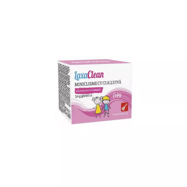 Miniclisme cu glicerina pentru copii LaxaClean, 6 bucati, Viva Pharma