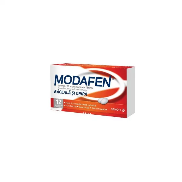 Modafen Raceala si Gripa, 12 comprimate filmate