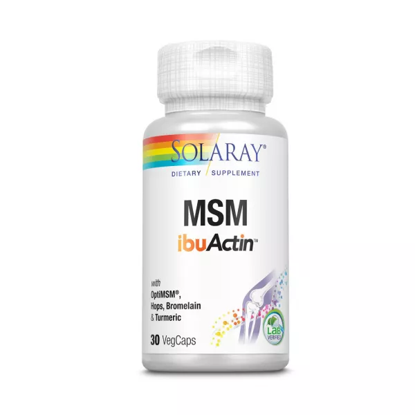 MSM ibuActin Solaray, 30 capsule, Secom