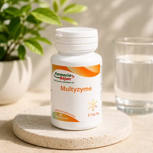 Multyzyme, 30 capsule vegetale, Farmacia Bajan