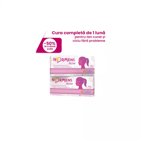 Normens Acne 1+1 (-50% reducere la al 2-lea produs), 60 comprimate, Hyllan