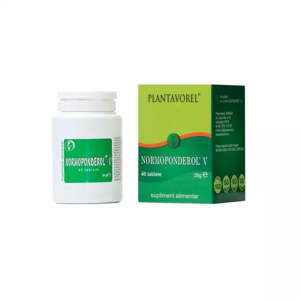 Normoponderol V, 40 tablete, Plantavorel