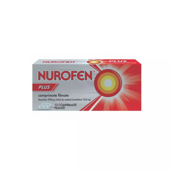 Nurofen Plus 200 mg, 12 comprimate filmate,Reckitt Benckiser Healthcare