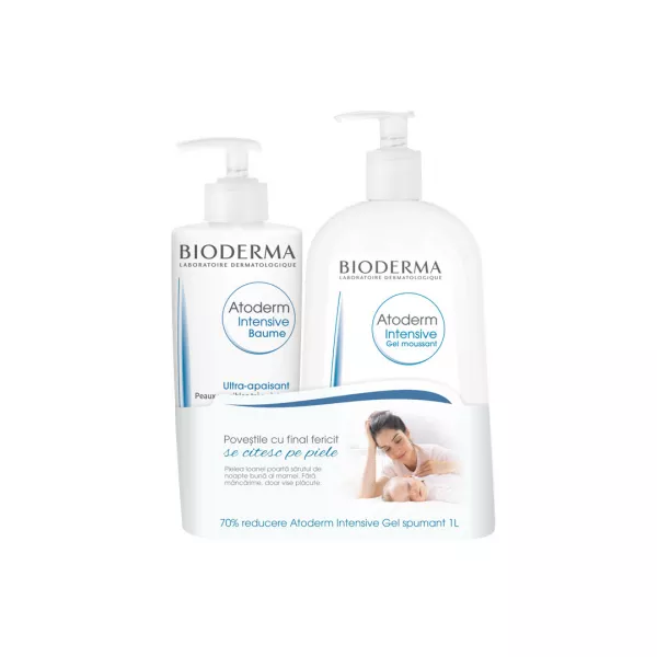Oferta: Pachet Atoderm Intensive Balsam 500 ml si Gel spumant 1L, Bioderma