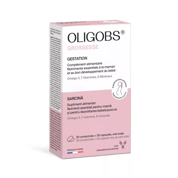 Oligobs Prenatal Omega 3, 30 comprimate + 30 capsule, Laboratoire CCD