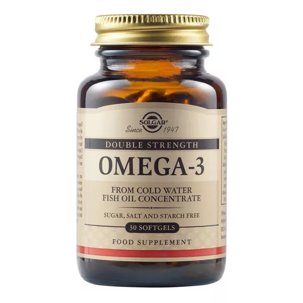Omega 3 dublu concentrat, 30 capsule, Solgar