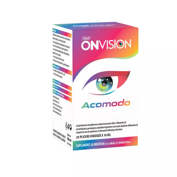 Onvision Acomodo, 20 plicuri x 10 ml, Sun Wave