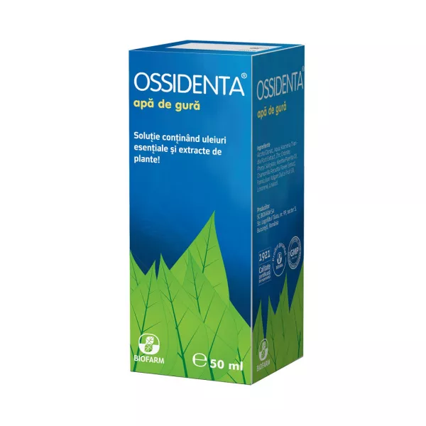 Ossidenta, apa de gura, 50 ml, Biofarm