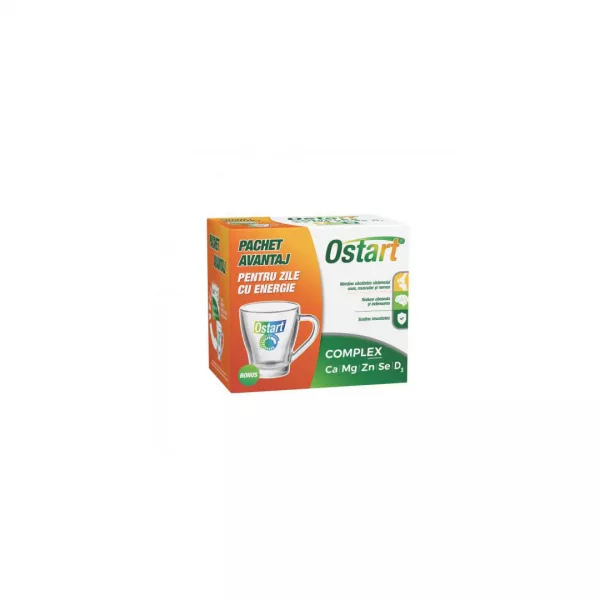 Ostart Complex Ca + Mg + Zn + Se + D3, 20 comprimate + cana, Fiterman
