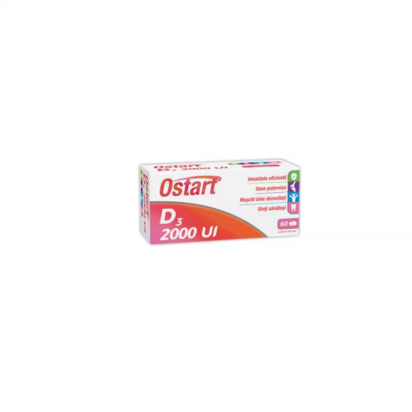 Ostart D3 2000UI, 60 comprimate filmate, Fiterman
