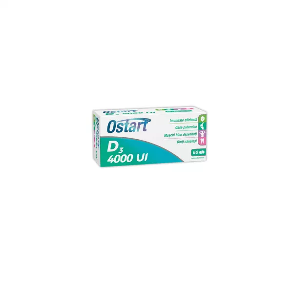 Ostart D3 4000UI, 60 comprimate filmate, Fiterman