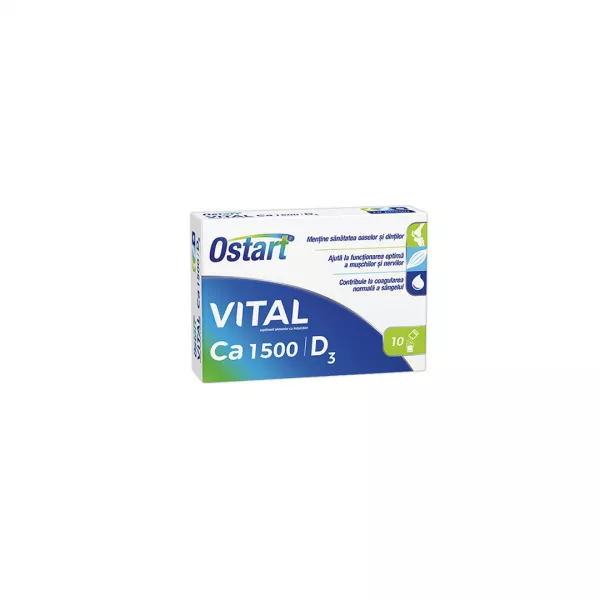 Ostart Vital Ca 1500 + D3, 10 plicuri, Fiterman