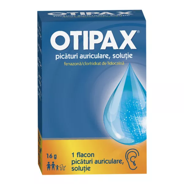 Otipax picaturi auriculare, solutie, 16 g, Biocodex