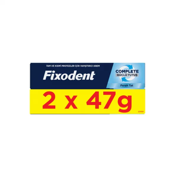 Pachet: Adeziv pentru proteza dentara Complete Fresh, 2 x 47 g, Fixodent