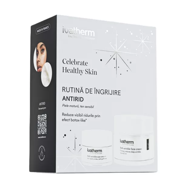 Pachet: Crema de fata antirid 50 ml + Crema contur de ochi antirid si anticearcan 15 ml, Ivatherm