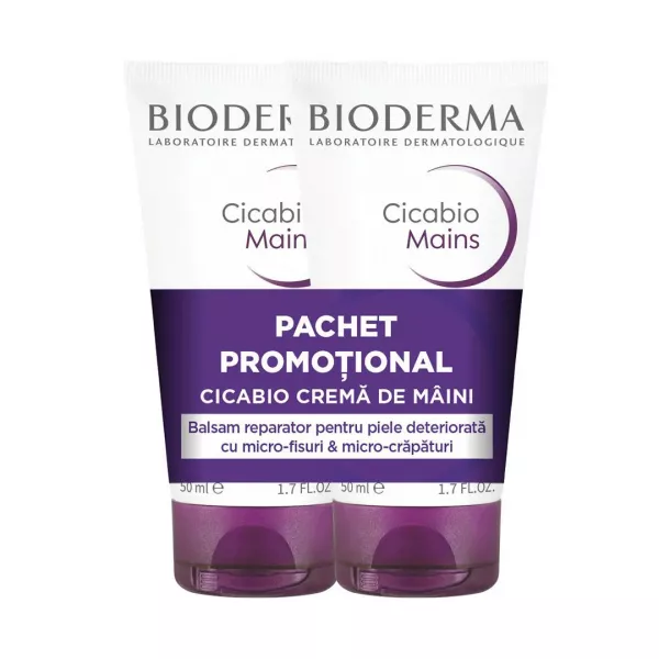 Pachet: Crema Maini Cicabio (1+1), 50 ml , Bioderma