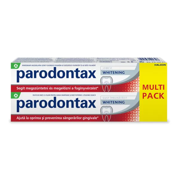 Pachet: Pasta de dinti Whitening Parodontax, 75 ml + 75 ml, Gsk