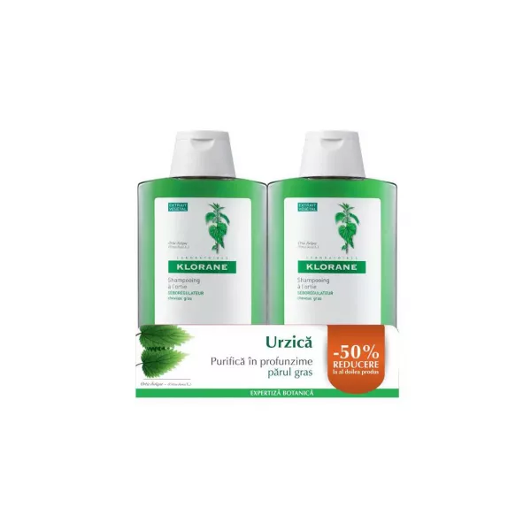 Sampon Urzica, 400 ml, 1+1 (50% Reducere la al-2lea), Klorane
