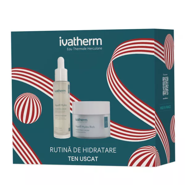 Pachet: Ser Aquafil Hydra 30ml + Crema Aquafil Hydra Rich 50 ml, Ivatherm