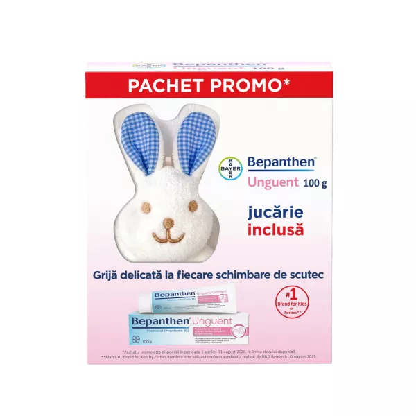 Pachet Unguent pentru iritatiile de scutec Bepanthen, 100 g + jucarie, Bayer