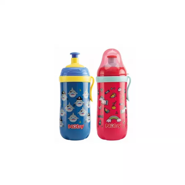 Pahar Pop-Up cu clema, +18 luni, 360 ml, Nuby