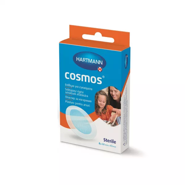 Pansament cu hidrogel Cosmos Burns 68 x 43 mm, 8 bucati, Hartmann