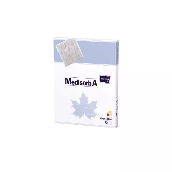 Pansament steril cu alginat de calciu Medisorb A, 10 x 10 cm, 5 bucati, Matopat