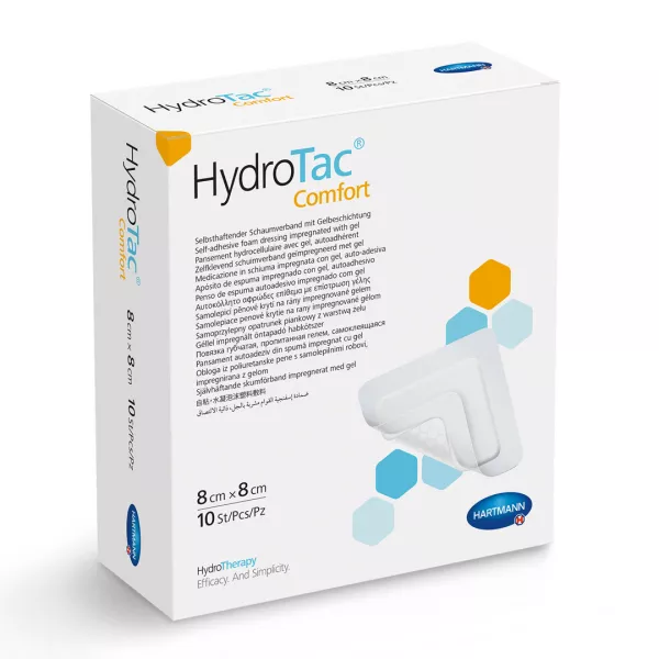 Pansament steril HydroTac comfort, 8 x 8 cm, 1 cutie/10 bucati, Hartmann