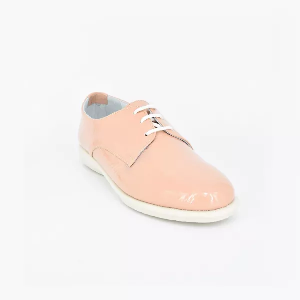 Pantofi dama din piele cu siret Relax001, bej
