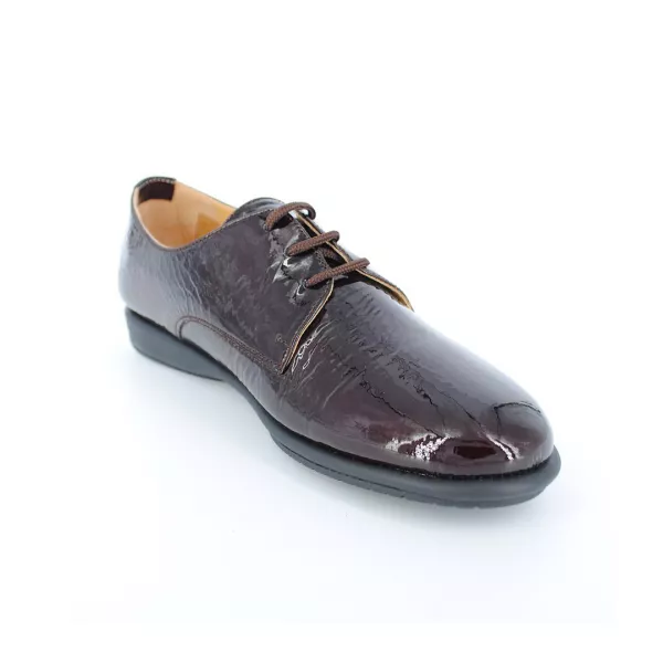 Pantofi dama din piele cu siret Relax001, maro
