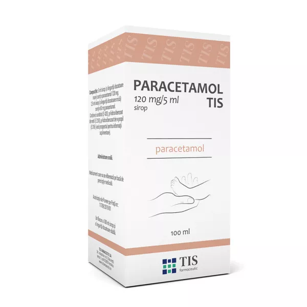 Paracetamol Tis pentru copii, 120 mg/5 ml, 100 ml, Tis Farmaceutic