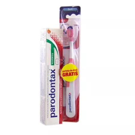PARODONTAX Pasta de Dinti Floride 75ml+Periuta Cad