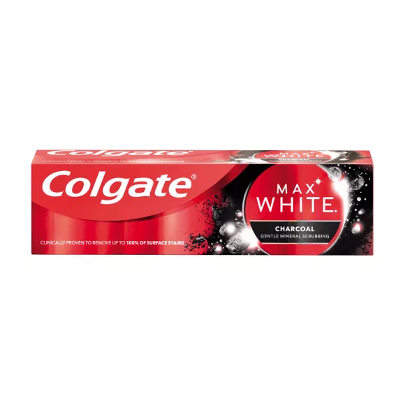 Pasta de dinti Colgate Max White Charcoal pentru albire, 75 ml