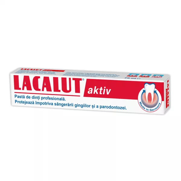 Pasta de dinti medicinala Lacalut Aktiv, 75 ml, Theiss Naturwaren