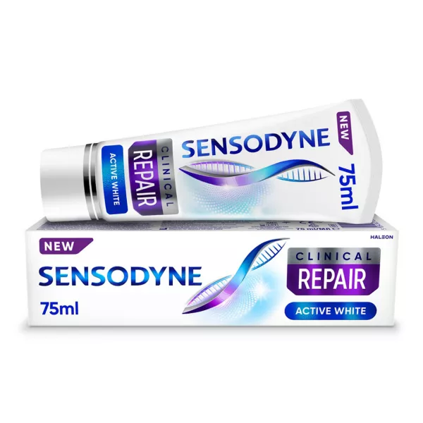 Pasta de dinti pentru sensibilitate dentara Clinical Repair Active White, 75 ml, Sensodyne